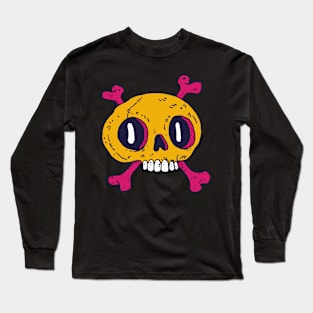 Colourful skull and crossbones Long Sleeve T-Shirt